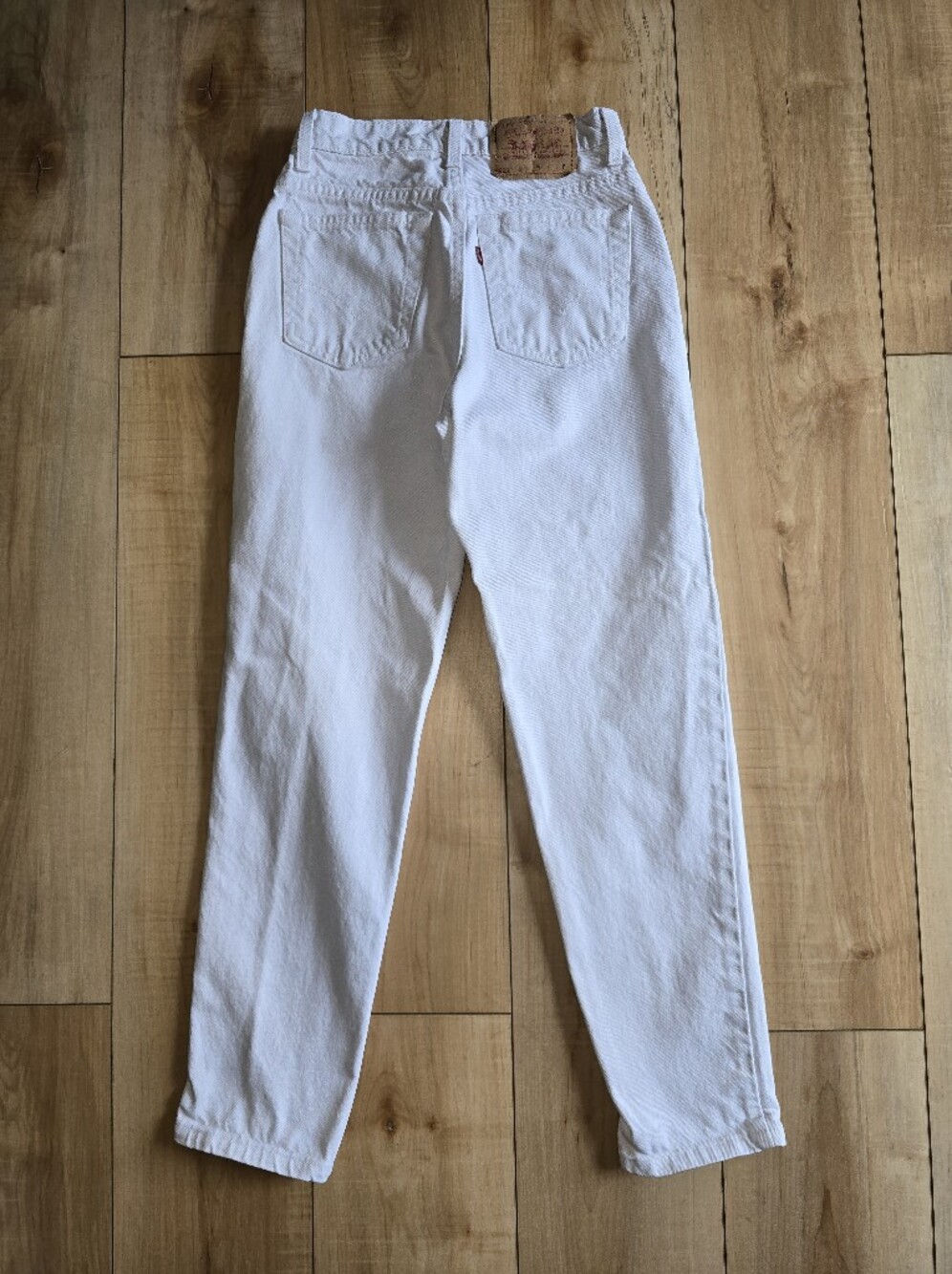 Vintage Levis 521 Tapered Leg White Mom Jeans